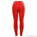 4Clovers Womens High Waist Textured Workout Leggings Booty Scrunch Yoga Pants Slimming Ruched Tights Red B07N8M5WYT